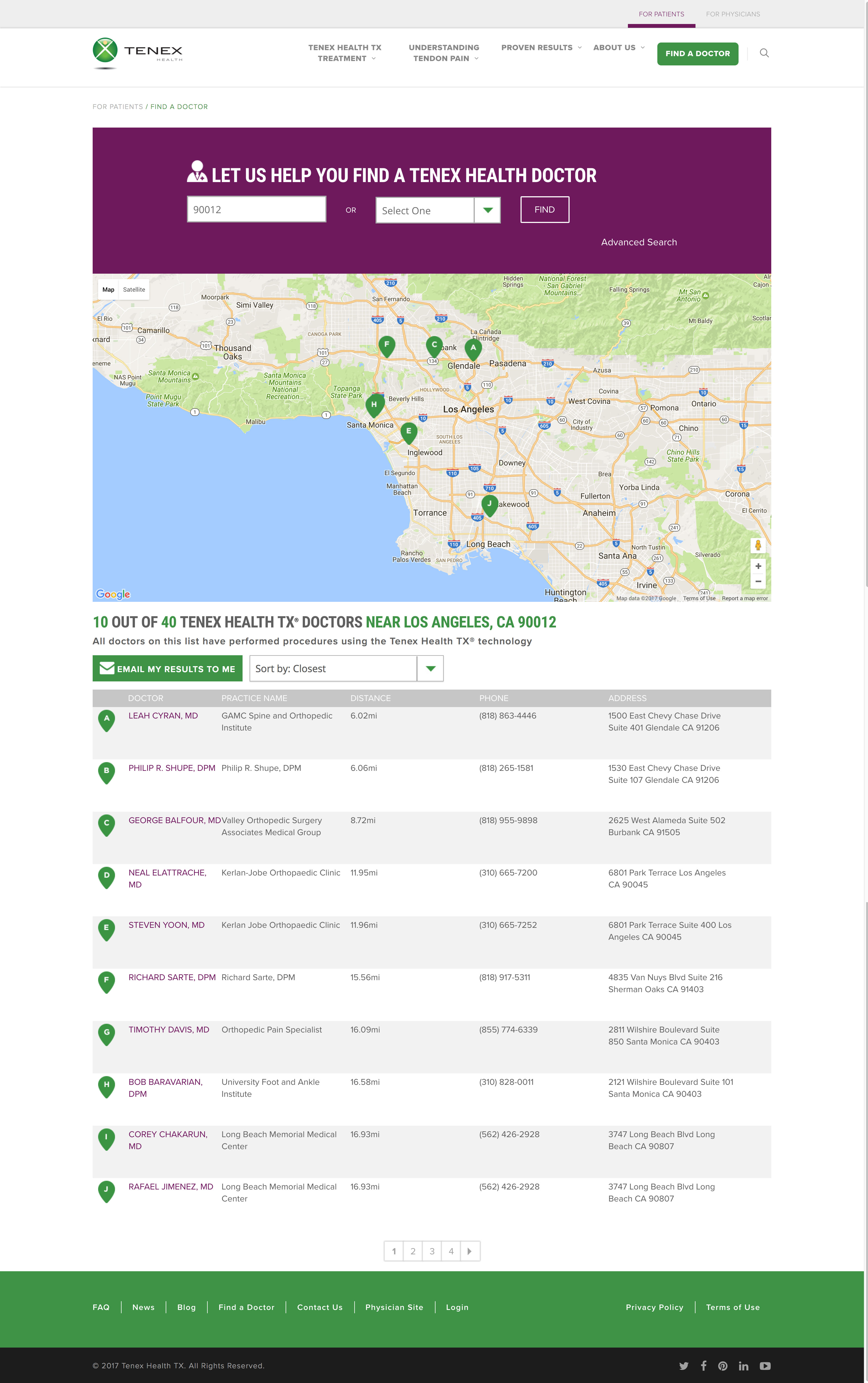 Tenex Site Doctors Page