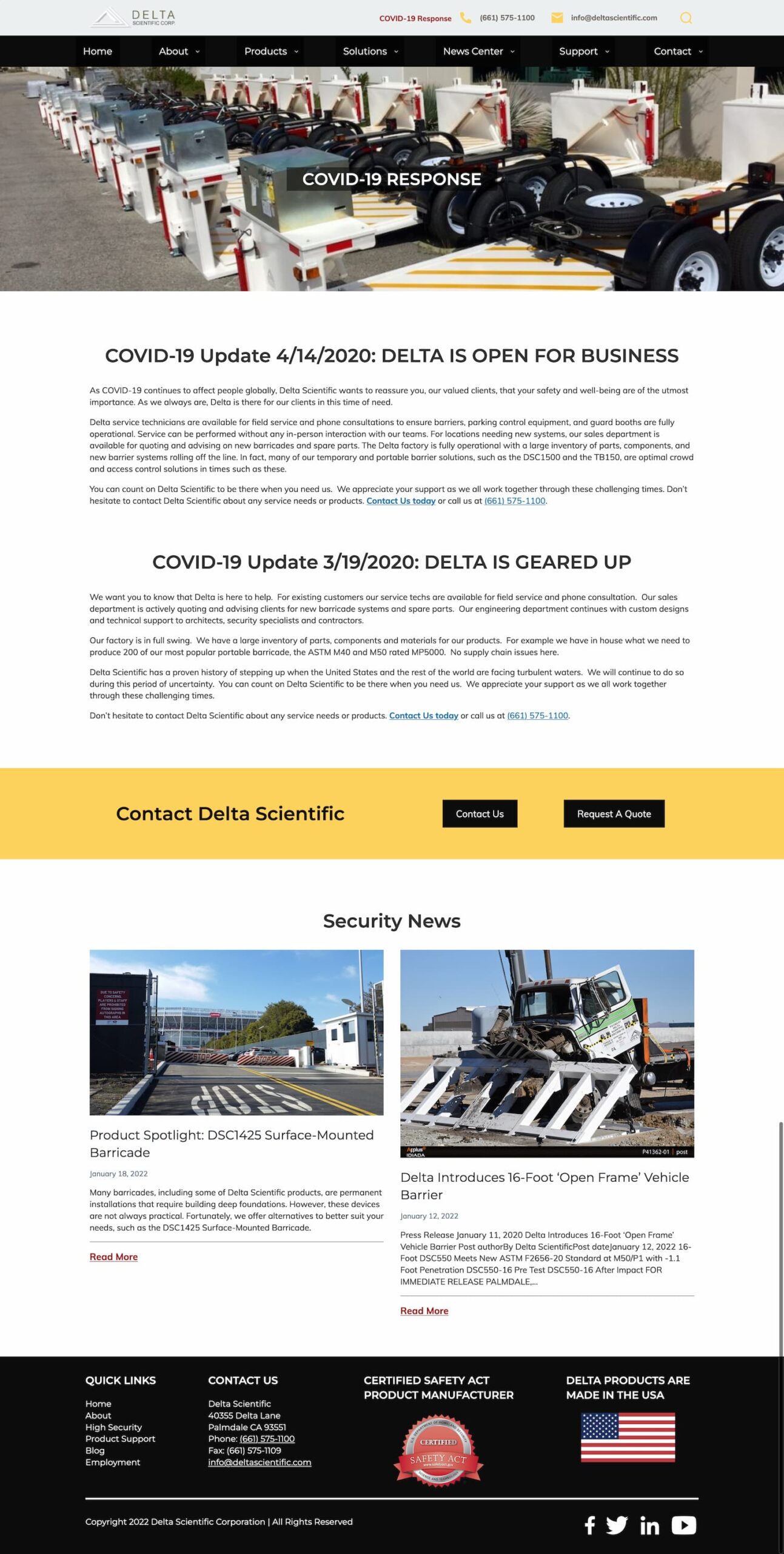 COVID-19-Response-Delta-Scientific-Corporation