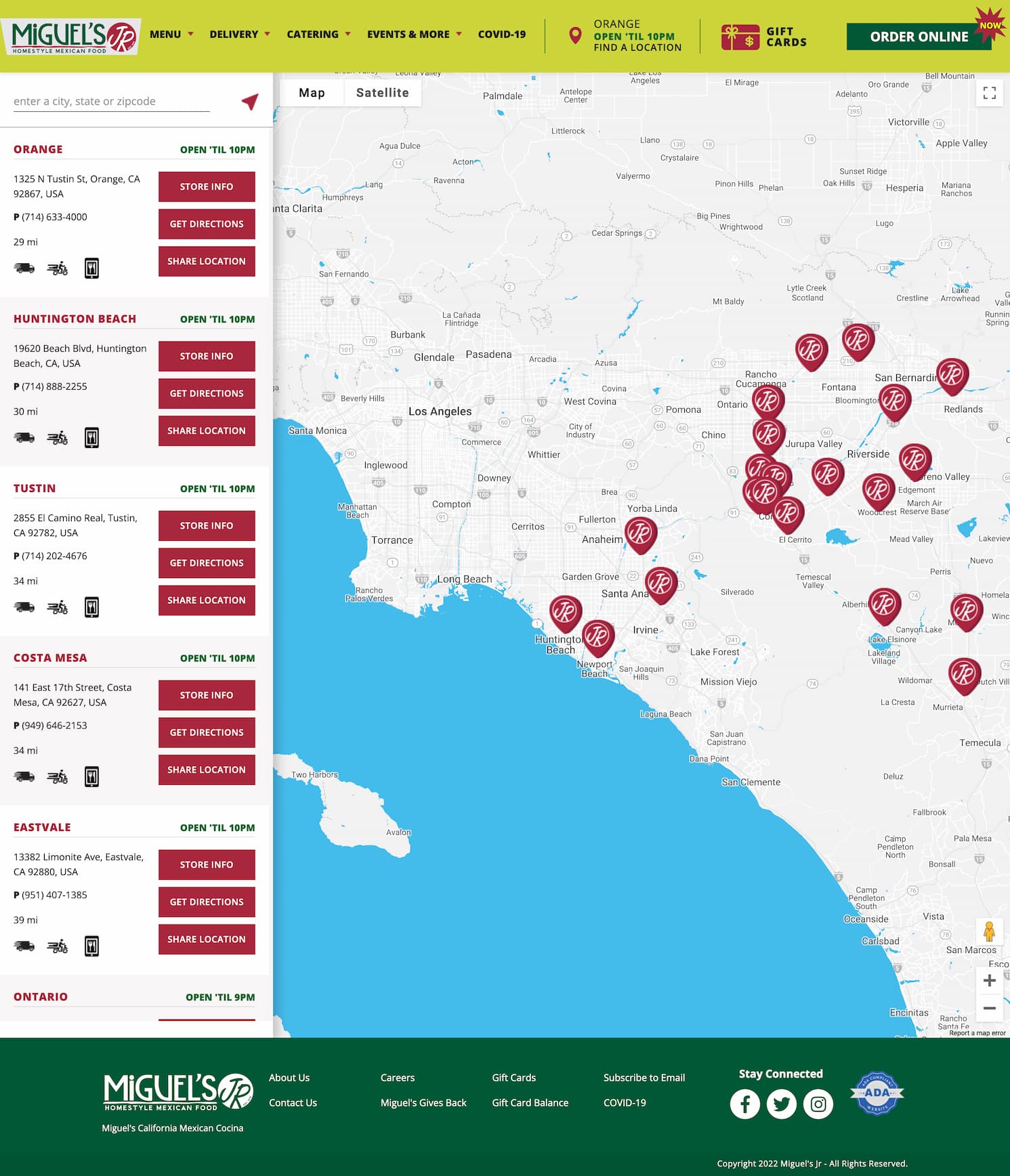 Locations - Miguel's Jr - Miguel’s Jr. Homestyle Mexican Food