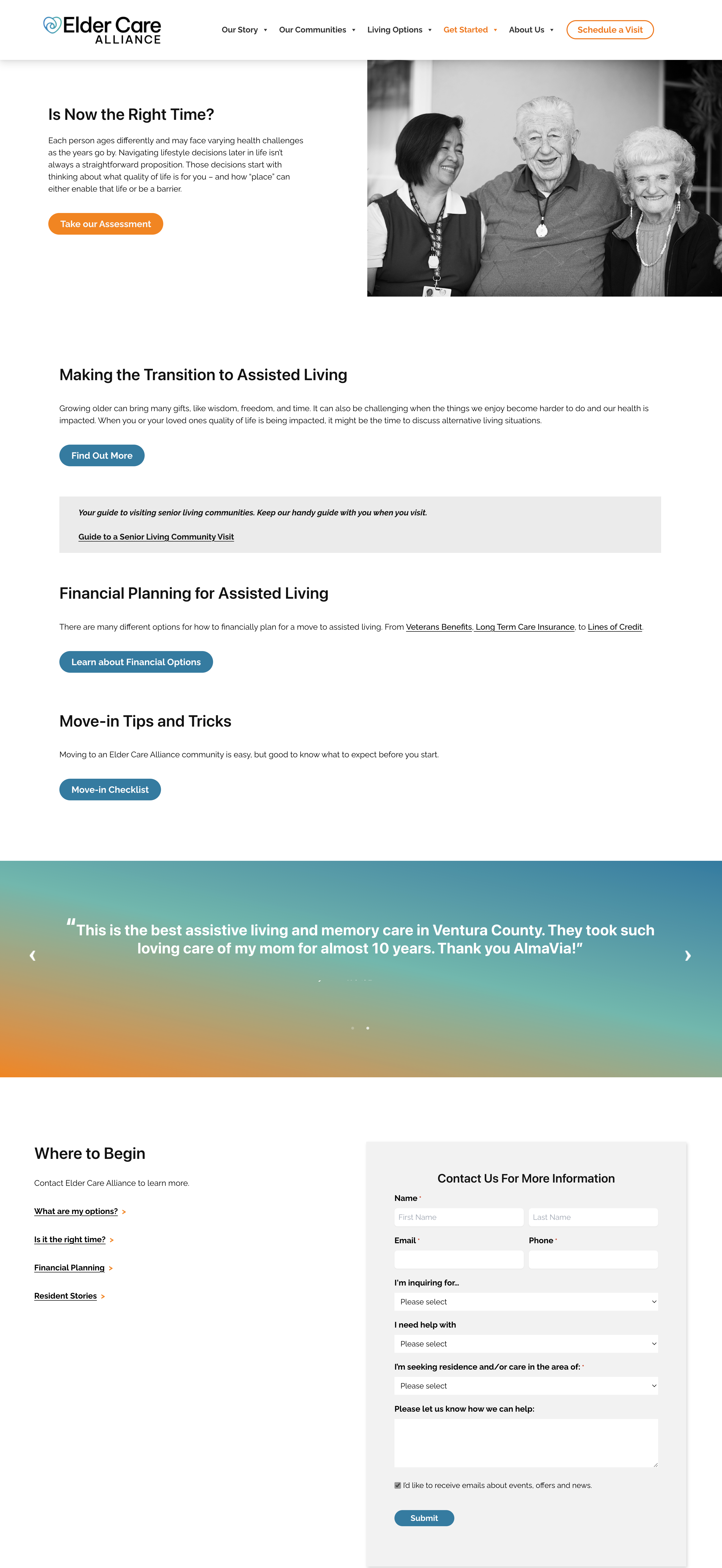 Get Started - Elder Care Alliance